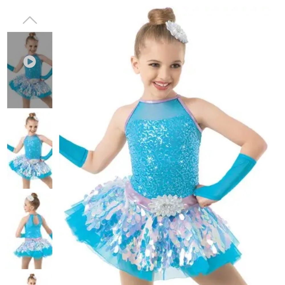 Weissman White and Blue Dance Costume